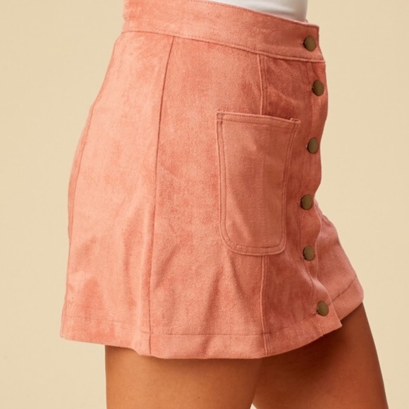 Altar'd State Suave Suede Skirt - Picture 2 of 3